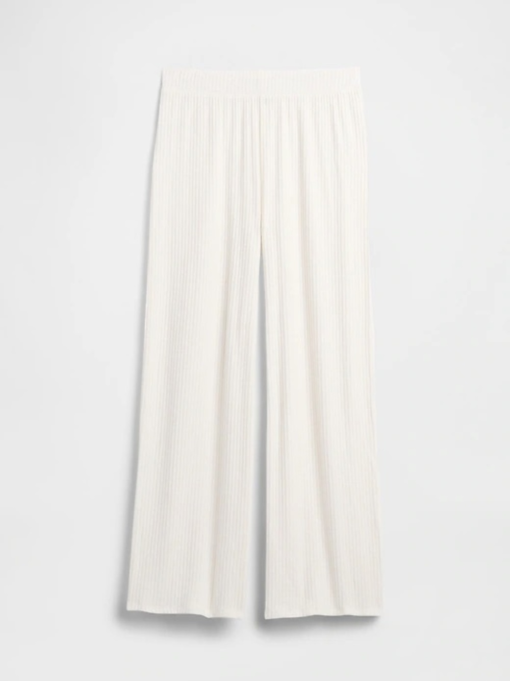 GAP Ribbed Wide-Leg PJ Pants in Ivory